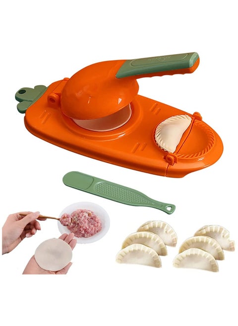 2 In 1 Dumpling Maker, Kitchen Dumpling Making Tool, Manual Dumpling Skin Maker Dumpling Moulds, Empanada Maker Press for Pressing Dumpling Skin Wrapper Mould