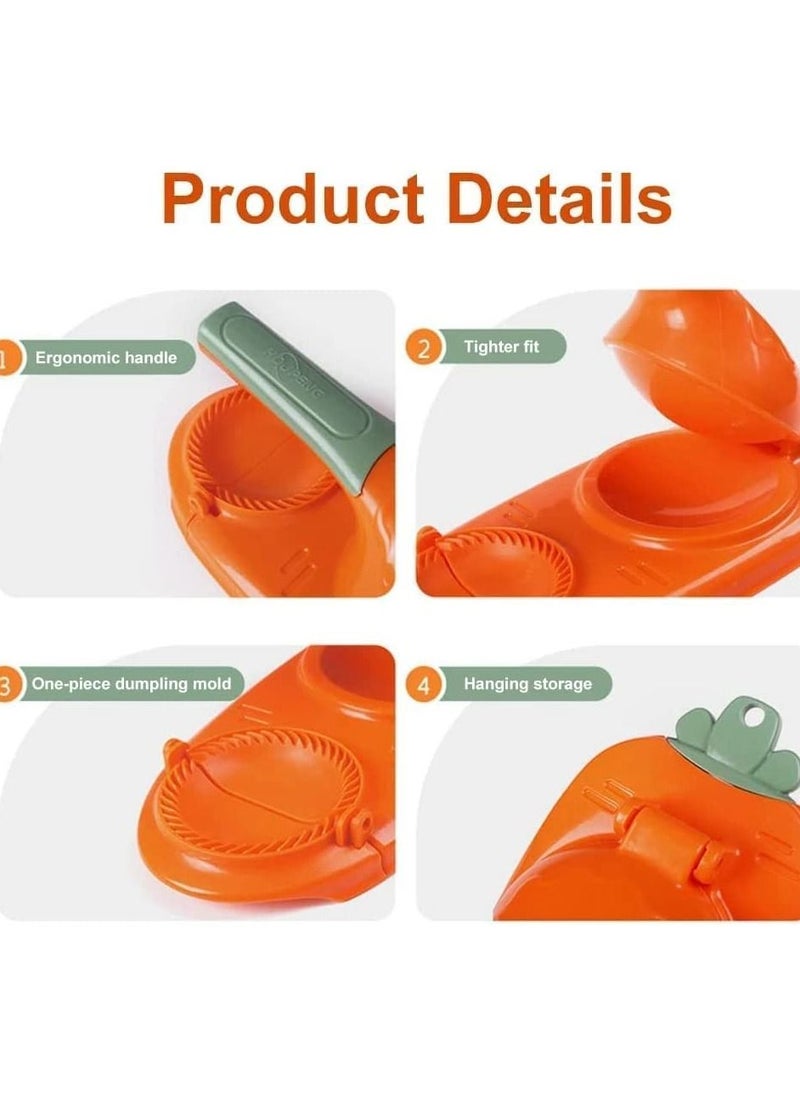 2 In 1 Dumpling Maker, Kitchen Dumpling Making Tool, Manual Dumpling Skin Maker Dumpling Moulds, Empanada Maker Press for Pressing Dumpling Skin Wrapper Mould