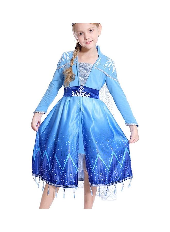 New style princess dress long sleeve girl dress size: 140 - Image 1