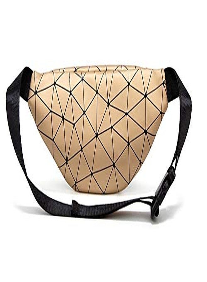 Aeoss Female Laser Waist Pack Travel Money Belt Wallet Glitter Bum Purse (Golden Gold) - Image 2