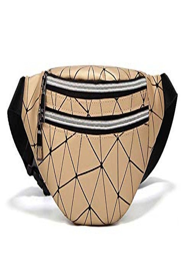 Aeoss Female Laser Waist Pack Travel Money Belt Wallet Glitter Bum Purse (Golden Gold) - Image 1