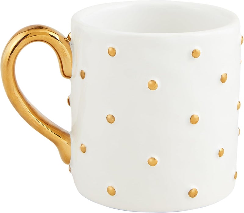 Mud Pie All Over Dots Ceramic Mug 16 oz