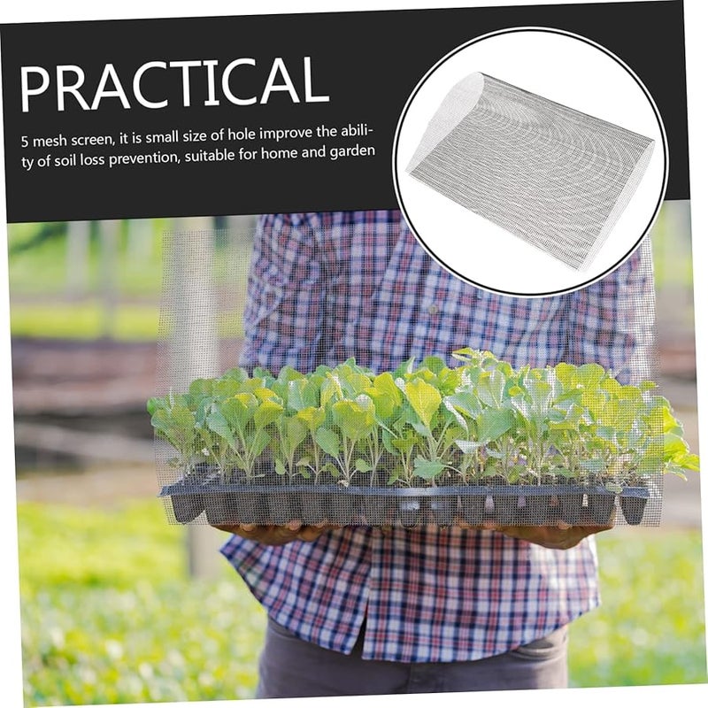 شاشة شبكية من الفولاذ المقاوم للصدأ 5 قطع لتصريف المياه في أواني الزهور للحدائق الخارجية - Image 3