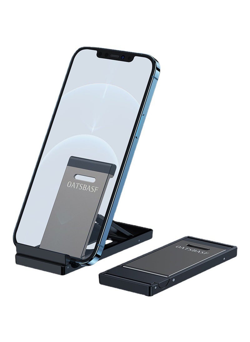 Oatsbasf Cell Phone Stand,Portable Mobile Phone Holder,Adjustable iPhone Stand for Desk,Foldable View Angle Stand,Stable Alloy Metal Mobile Stand Compatible with iPhone 15 Series, All Smart Phones - Image 1