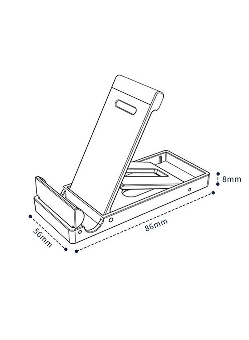 Oatsbasf Cell Phone Stand,Portable Mobile Phone Holder,Adjustable iPhone Stand for Desk,Foldable View Angle Stand,Stable Alloy Metal Mobile Stand Compatible with iPhone 15 Series, All Smart Phones - Image 2