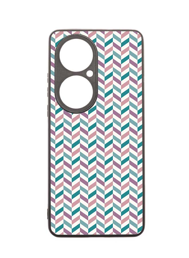 Okteq TPU Protection and Hybrid Rigid Clear Back Cover Case Small Mix Patterns for Huawei P50 Pro  - Image 1