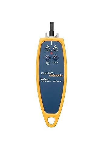 Fluke Networks فلوك نتوركس فيزيفولت كاشف الأعطال البصرية لاستمرارية كابل الألياف مع محول عالمي 25 مم أحمر - Image 1