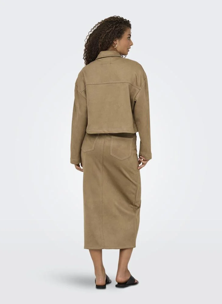 اونلي Onlstina Life Faux Suede Jacket