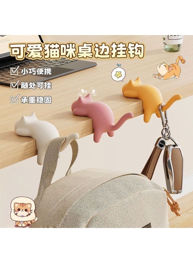 Cat-shaped Desktop Hook | Tableside hooks | Portable storage hooks | Desk-specific hanging bags | No-drill hooks - Image 3