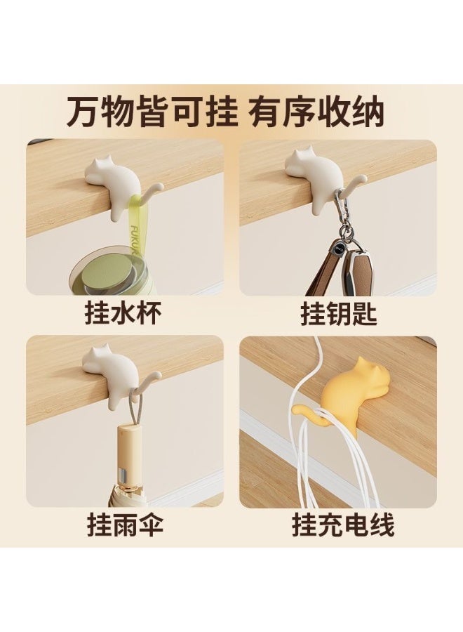 Cat-shaped Desktop Hook | Tableside hooks | Portable storage hooks | Desk-specific hanging bags | No-drill hooks - Image 5