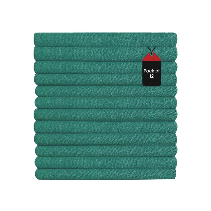 SupremePlus Premium Green Huck Towels â€“ (12 Pack) 15 x 27 inches 100% Cotton Bulk Towel for General Cleaning, Auto Shop, and Hospital Use, Super Absorbent, Machine Washable Cloth - Image 1