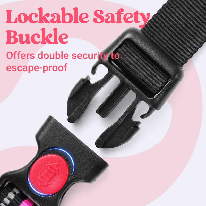 rabbitgoo Dog Harness Small Sized Dog, No Pull Pet Harness with Soft Padded Handle, Adjustable Reflective Vest with 3 Buckles, Easy Walking Harness with 2 Leash Clips, Pink, S - Image 4