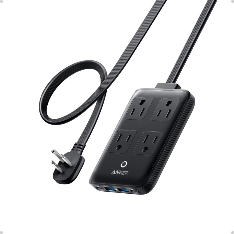 Anker Charging Station, 20W Max 8-in-1 USB-C Power Strip for iPhone 15/14 and MacBook Air/Pro, 5 ft Thin Cord with 4 AC, 2 USB-A, and 2 USB-C Ports, Fast Charging Desktop Charger for Travel, Office - Image 1