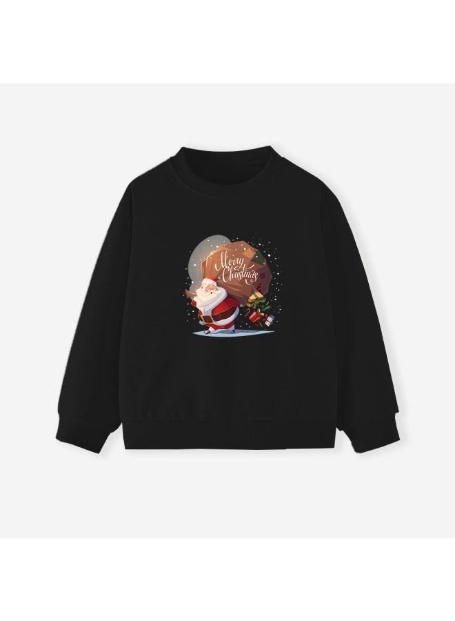 Years Autumn Children's Crew Neck Sweatshirt Fashion Christmas Knitted Print Toddler Sweatshirt Clothing