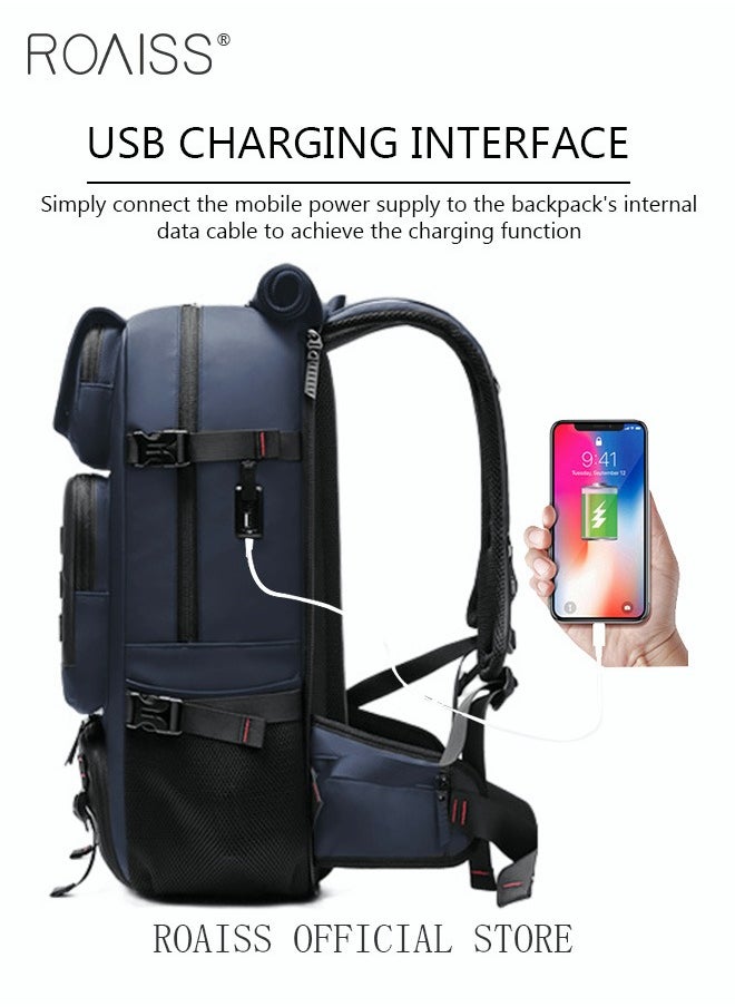 roaiss - Men Backpacks Men Backpack Multifunctional Shoe Bag Large Capacity Outdoor Mountaineering Waterproof Laptop Backpack Travel Business Backpack - Image 1
