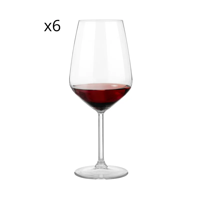 Simply Kitchen Set Of 6 Wine Glasses Allegra 490 Ml