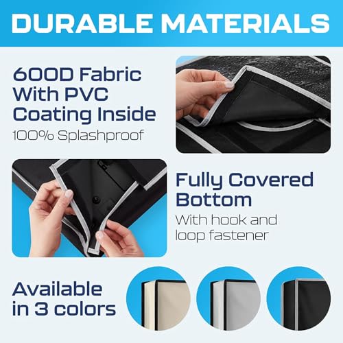 Garnetics Outdoor TV Cover 39 Inch – Waterproof, Weatherproof TV Enclosures with Smart Shield Screen Protectors, Ideal for Outdoor Use, Moving, and Storage - Black - Image 4