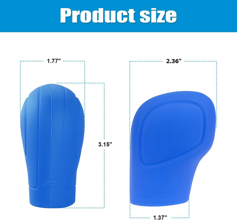 AICEL Silicone Car Gear Shift Knob Covers - 2 Pcs - Image 2