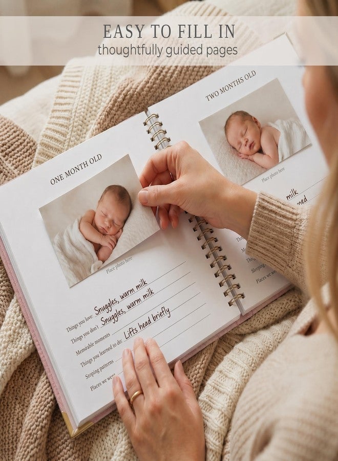 ZICOTO Keepsake Baby Memory Book for Boys and Girls – Timeless First 5 Year Baby Book – Neutral Journal Scrapbook or Photo Album - Record a Milestone for Every Event from Birth to Age 5 - Image 3
