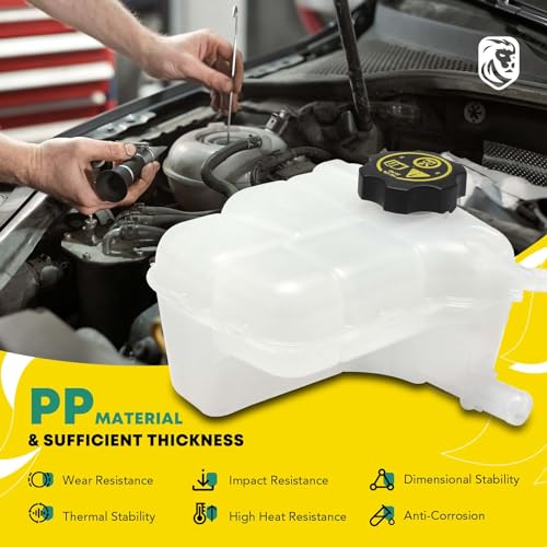 YHTAUTO Engine Coolant Recovery Overflow Reservoir Expansion Tank W/Pressurized Cap For 10-16 Chevrolet Cruze, 12-14 Orlando & 16-18 Buick Cascada, 12-17 Verano, Replace for# 13505353, 13393368 - Image 4