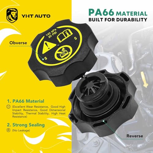 YHTAUTO Engine Coolant Recovery Overflow Reservoir Expansion Tank W/Pressurized Cap For 10-16 Chevrolet Cruze, 12-14 Orlando & 16-18 Buick Cascada, 12-17 Verano, Replace for# 13505353, 13393368 - Image 3