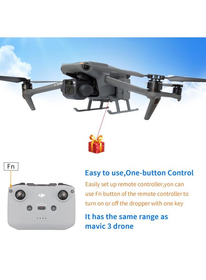 Hanatora Payload Release Dropping Device for DJI Mavic 3 Pro/Classic/Cine Drone,Delivery Airdrop Dropper,Fishing Bait Kit Accessories - Image 2