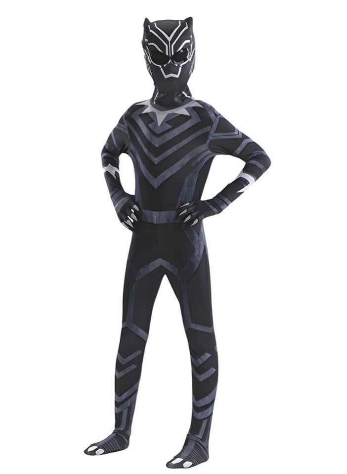 Loquat Halloween Cosplay Costume Bodysuit Black Panther 3D Style Zentai Suits Stretch Jumpsuits For Kids and Adults - Image 1