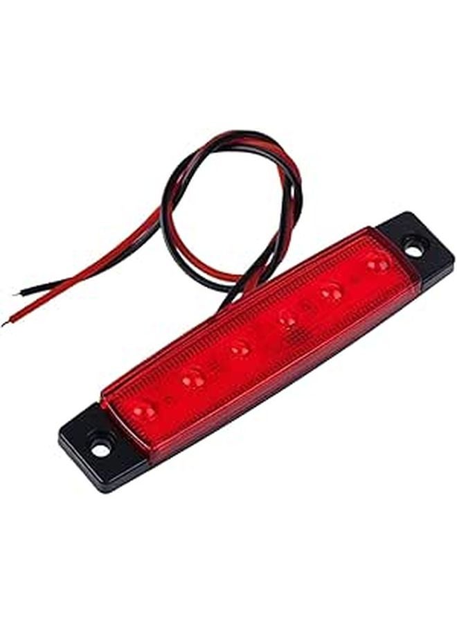 2pcs Red LED Trailer Tail Lights Brake Turn Signal Marker Lights for Trucks Boats - Image 1