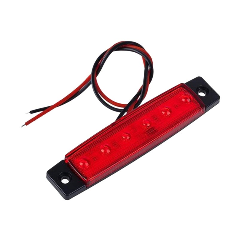2pcs Red LED Trailer Tail Lights Brake Turn Signal Marker Lights for Trucks Boats - Image 2