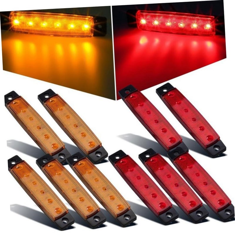 2pcs Red LED Trailer Tail Lights Brake Turn Signal Marker Lights for Trucks Boats - Image 4