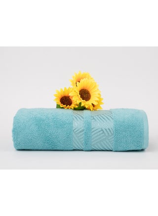 TRACK - 500 GSM - 100% Cotton Terry - Jacquard Border- 1 Bath Sheet 80X160 cm- Luxury Touch - Extra Absorbent-Turquoise - pzsku/Z55242A52FD5126FE7882Z/45/_/1718005519/53c82538-36e4-4bba-aec4-5f4f77979b41