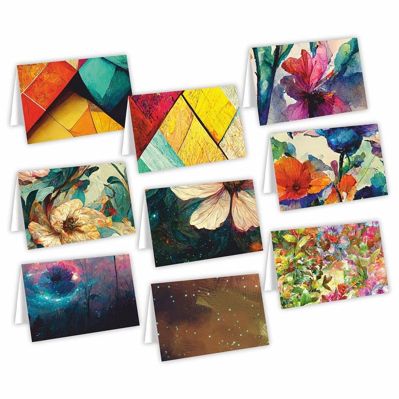 CVANU Attractive 9 Designs Greeting Cards, Blank Notecard with Envelopes for Office, All Occasion(90pc)(3x4inch)_c25 - Image 2