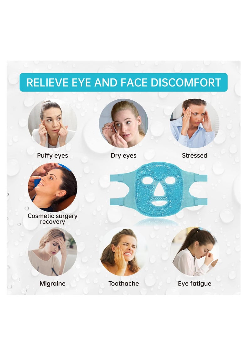 Hihonor Cold Face Eye Mask Ice Pack Reduce Face Puff Dark Circles Blue  - Image 3