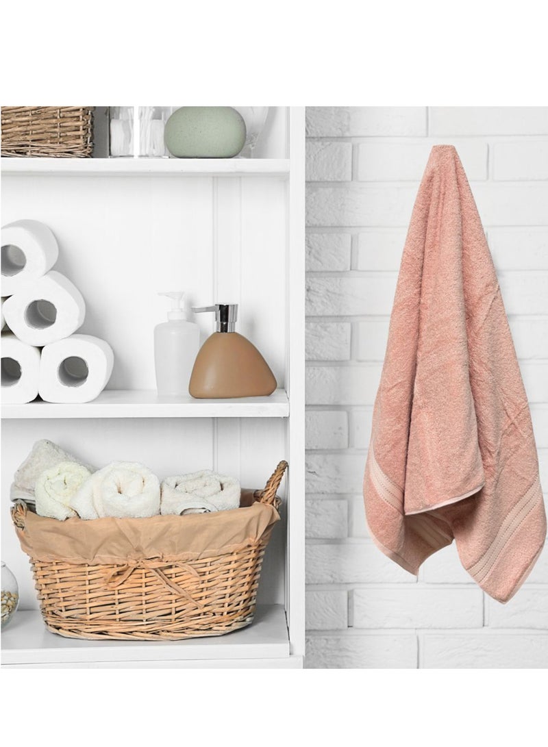كاسينو Kassino Premium Bath Towels Set - (4 Pack, 70x140 cm), 580 GSM Bath Towel,100% Combed Cotton, Soft & Quick-Dry Towel for Bathroom, Highly Absorbent, Double Stitched Hotel Quality Towels | Evening Sand - Image 4