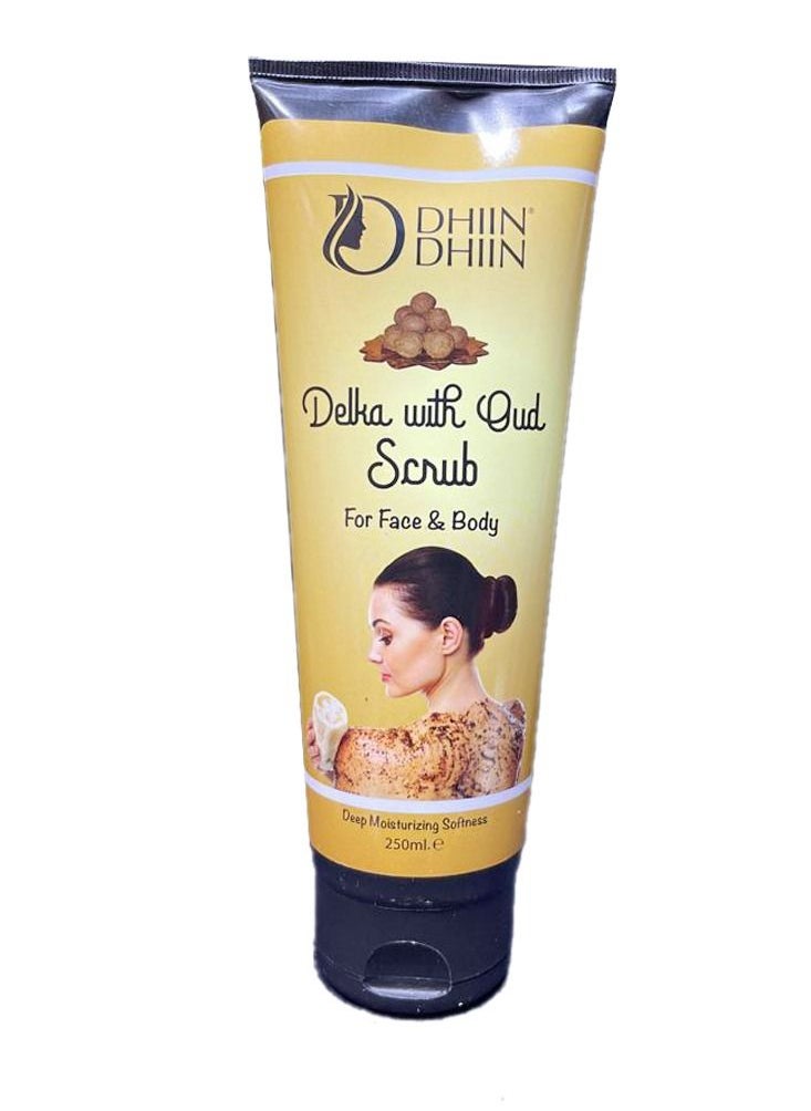DHIIN DHIIN DELKA WITH OUD DEEP MOISTURIZING FACE & BODY SCRUB 250ML  - Image 2