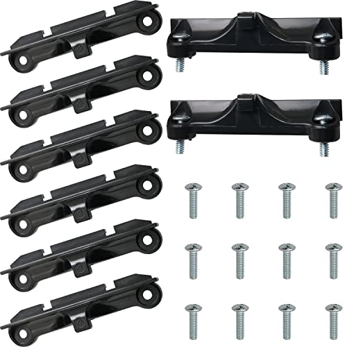 LUORNG 4Pairs CPU Fan Mounting Bracket Plate CPU Fan Support Brackets Retainer Brackets Plate Support Holders for AM4 AMD (16 Screws), Black - Image 1