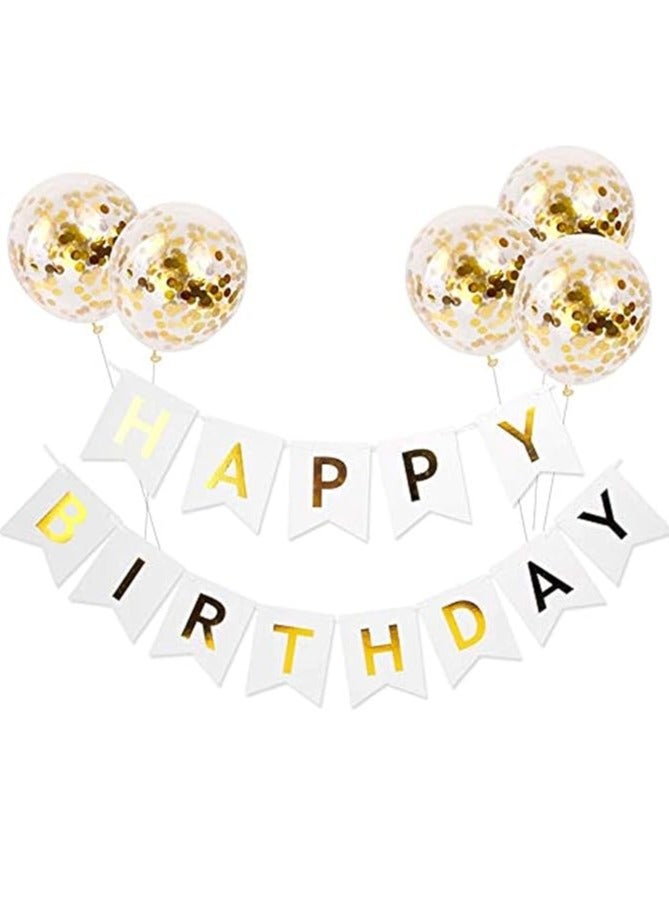 خمسة بالونات مع شريط حفلات - Image 1