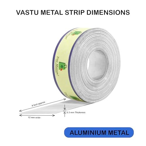 TREEMAISON CORNATING HOMES Aluminium Strip Vastu Remedy for Home Entrance, Maha Vastu Remedy for Toilet Correction and Zone (Aluminium, 8 FEET, 12MM WIDHT, 0.2MM GAUGE) (Pack of 1), - Image 3