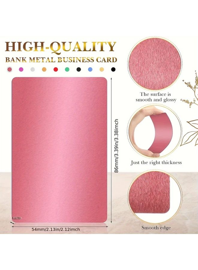 Mixed Colors 100 Sheets Aluminum Business Cards Blank Metal Labels For Laser Engraving DIY Gift Cards - Image 2