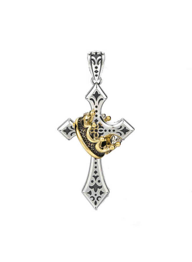 Xiangxu New Cross Necklace Men's Fashion Personality Retro Taiyin Niche Boys Pendant Outlet