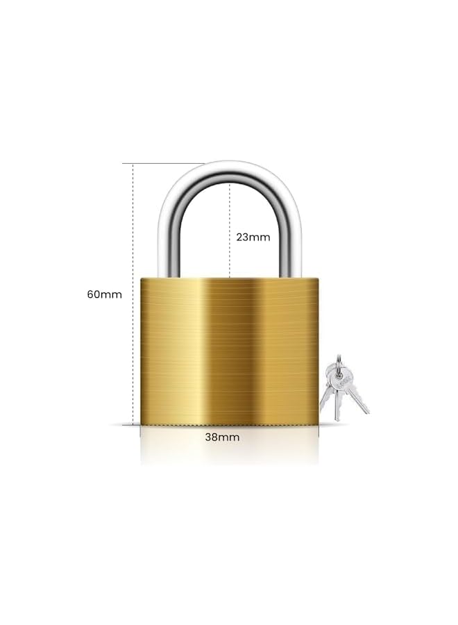 PROMASS PROMASS Shackle Padlock with Keys - Outdoor Security Padlock for Shed, Luggage Lock, Backpack, Gym Locker Lock, Suitcase LockGarage. (38MM)  - Image 3