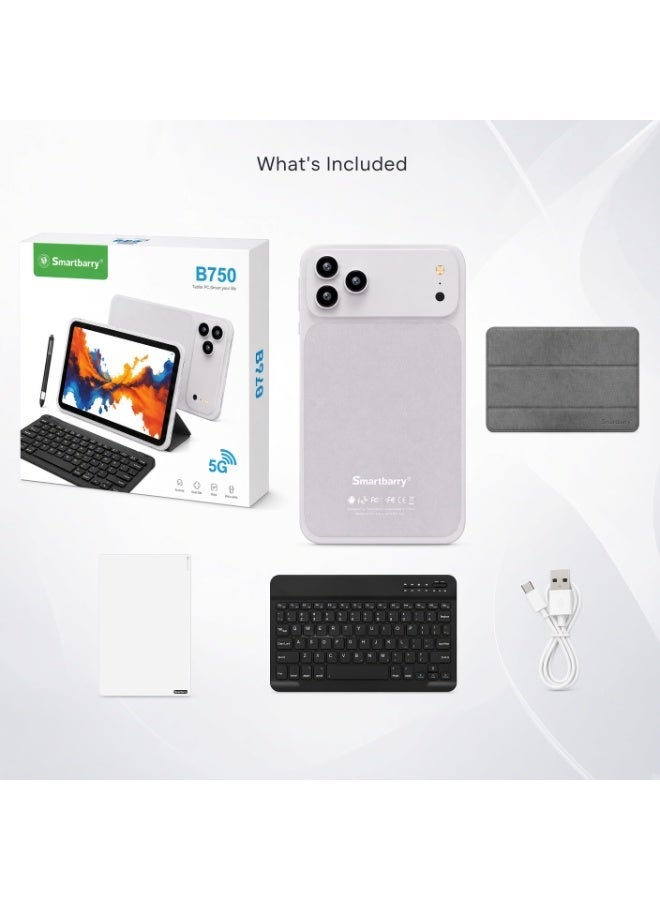 Smartbarry B750 7-Inch Tablet 3G Dual SIM Call Tablet, Android 9.0, 2GB RAM 16GB ROM, 1024×600 HD Display, 2.4G/5G WiFi, 2500mAh Battery, Dual Camera, Keyboard, Case & Accessories - Image 2