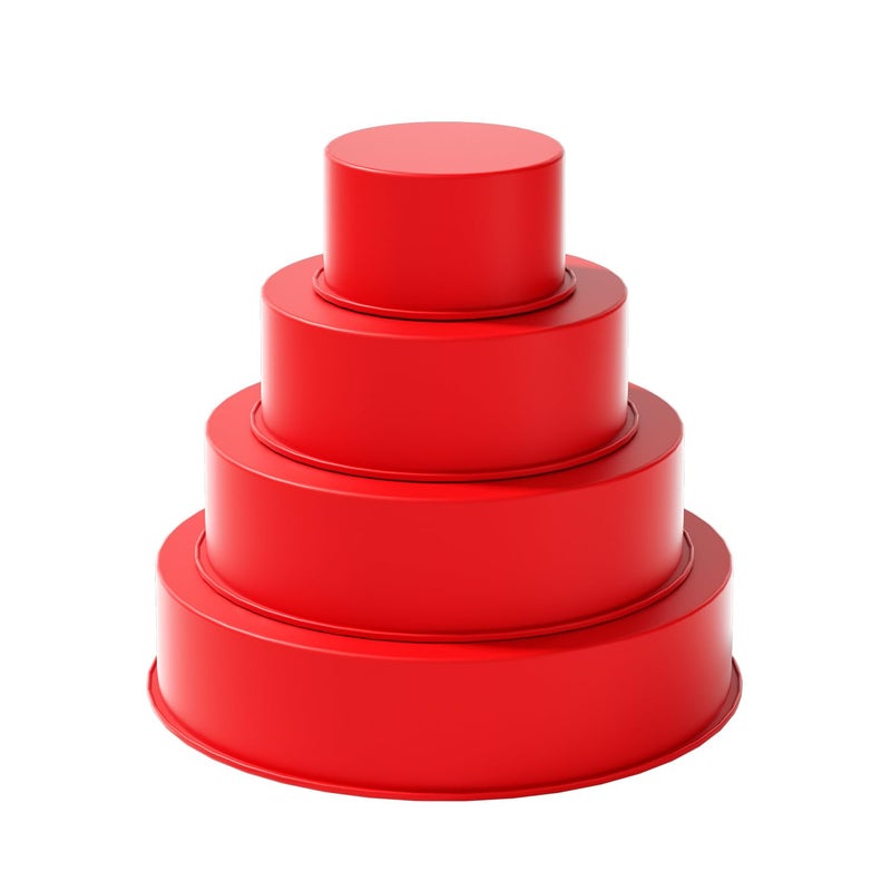 saphe 4 packs Silicone Cake Pans, Nonstick Silicone Round Cake Molds for baking, silicone bakeware sets for Cakes, Cheese Cakes and Chocolate Cakes - 4+6+8+10 inch - Image 1