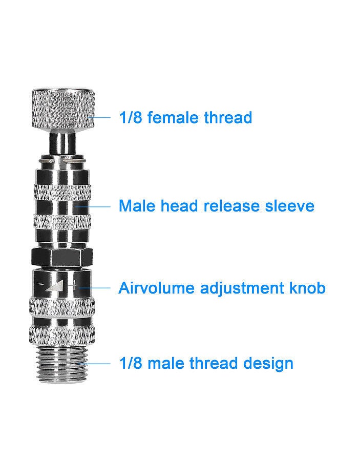T119 1/8 Interface Quick Rlease Coupler with Air Pressure Control Function Airbrush Spring Lock Connector  - Image 4