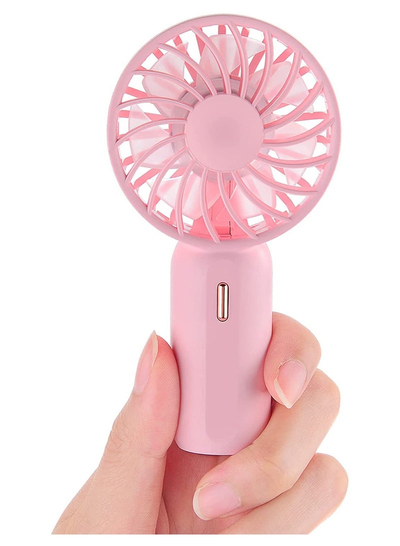 Handheld Mini Fan, Battery Operated, Small Personal Portable Fan Speed, Adjustable USB Rechargeable Fan for Kids Girls Women Men, Home Office Indoor Outdoor Travelling - Image 1