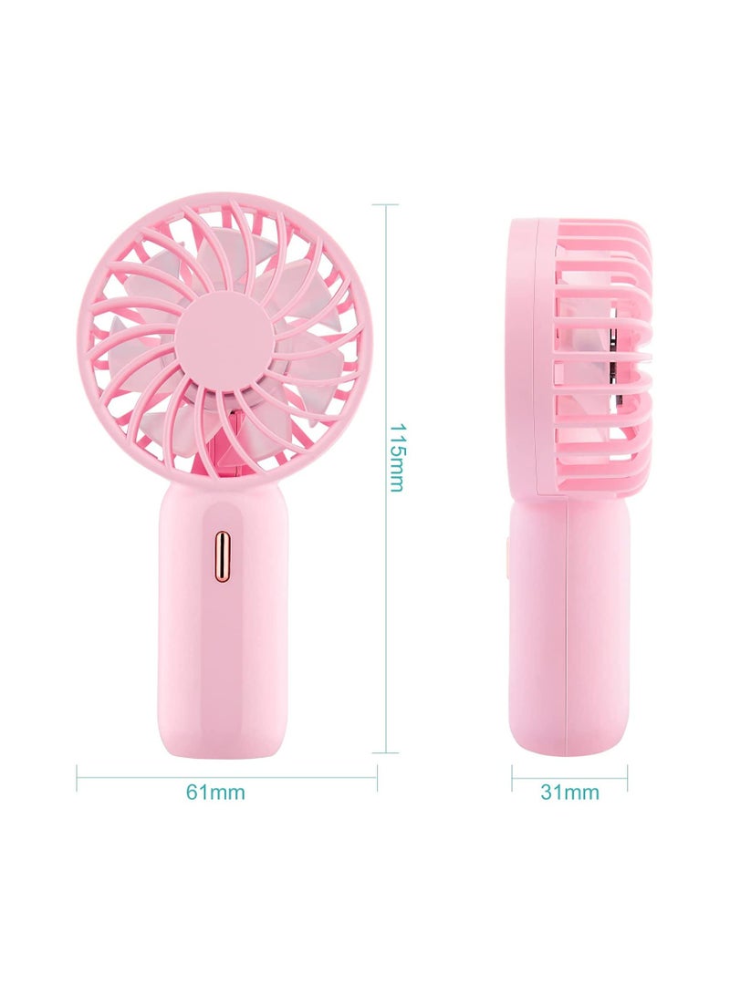Handheld Mini Fan, Battery Operated, Small Personal Portable Fan Speed, Adjustable USB Rechargeable Fan for Kids Girls Women Men, Home Office Indoor Outdoor Travelling - Image 2