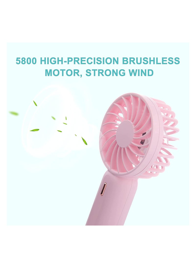 Handheld Mini Fan, Battery Operated, Small Personal Portable Fan Speed, Adjustable USB Rechargeable Fan for Kids Girls Women Men, Home Office Indoor Outdoor Travelling - Image 3