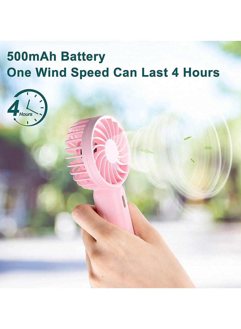Handheld Mini Fan, Battery Operated, Small Personal Portable Fan Speed, Adjustable USB Rechargeable Fan for Kids Girls Women Men, Home Office Indoor Outdoor Travelling - Image 5