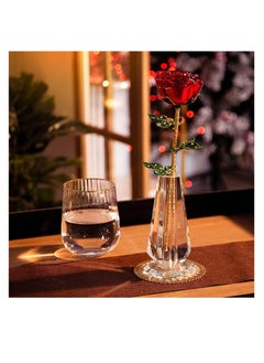 SYOSI Crystal Rose Flower Artificial for DecorationBest Gift Valentines Day Mothers Birthday  - Image 4