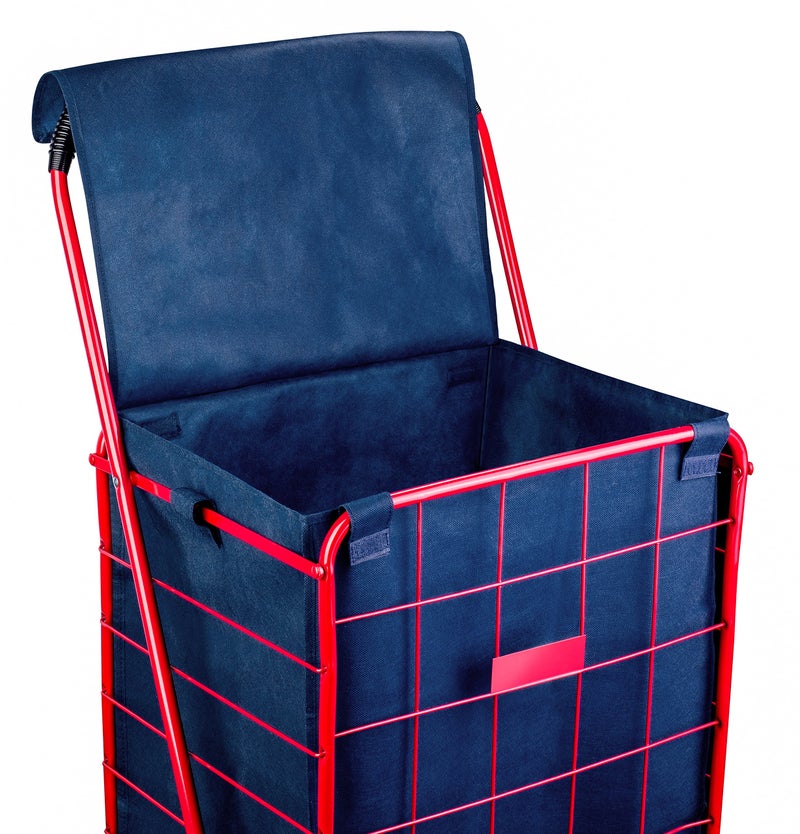 Handy Laundry Shopping Cart Liner, 18" X 15" X 24", Square Bottom, Fits Standard Shopping Cart, Cover and Adjustable Straps for Easy Secure Attachment, Made from Waterproof Material (Navy Blue) - Image 3